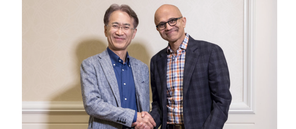 (圖左)Sony執行長暨總裁吉田憲一郎。(圖右)微軟執行長Satya Nadella。(圖片來源/微軟)