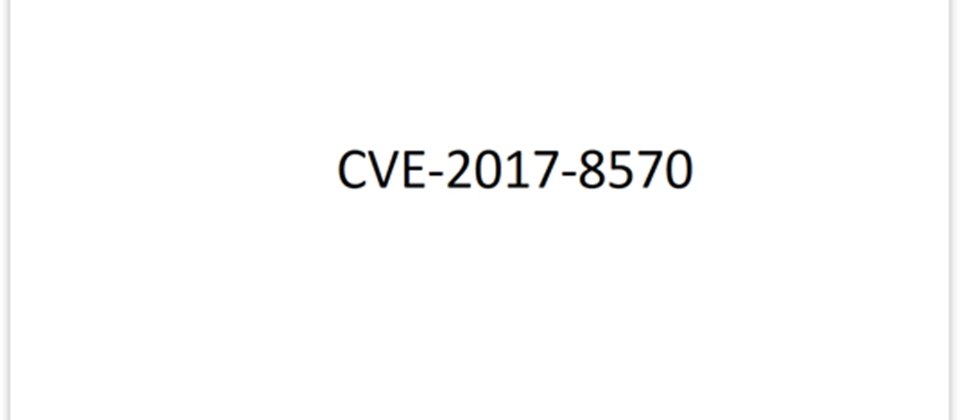 含惡意木馬投影片檔首頁寫著「漏洞編號CVE-2017-8570」的文字