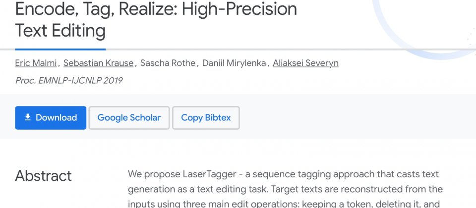 Google開源可即時產生精確文字的ai模型lasertagger Ithome